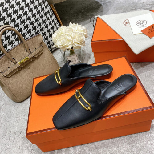 High Quality Luxury Hermes Muller Flat Slippers product detail