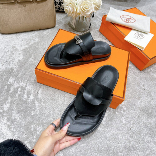 High Quality Luxury Hermes Kelly Buckle Slippers – Style 63043 alternate view