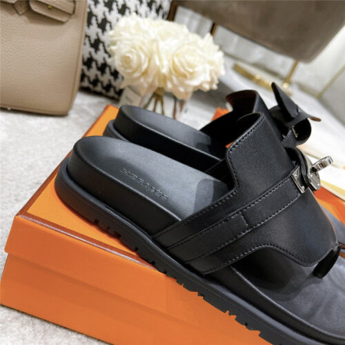 High Quality Luxury Hermes Kelly Buckle Slippers – Style 63043 product detail
