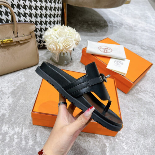 High Quality Luxury Hermes Kelly Buckle Slippers – Style 63043 product detail