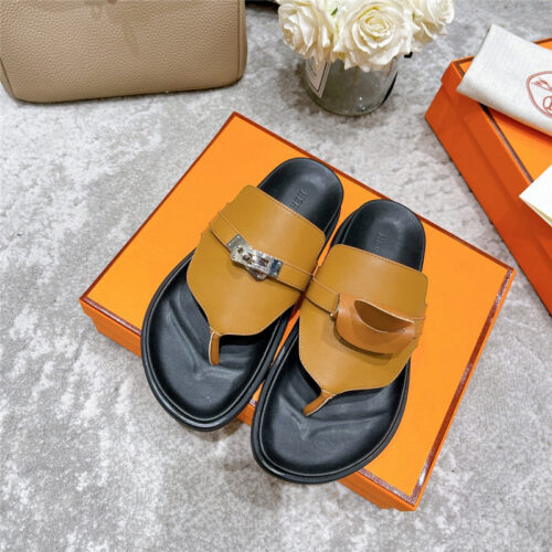 High Quality Luxury Hermes Kelly Buckle Slippers – Style 97507 product detail