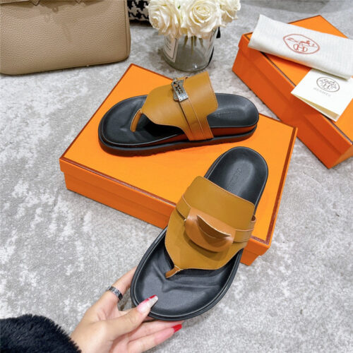 High Quality Luxury Hermes Kelly Buckle Slippers – Style 97507 product detail
