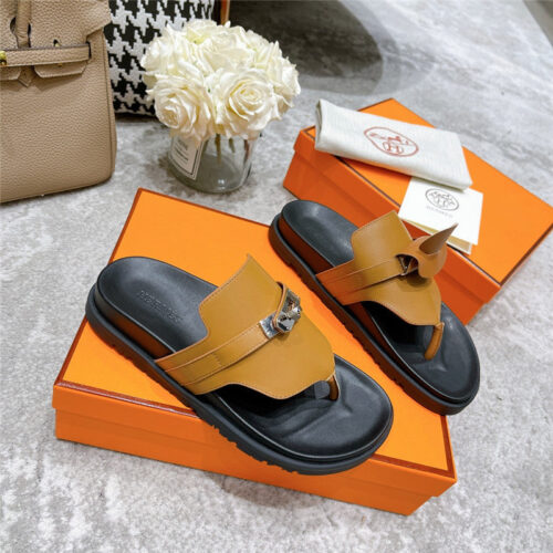 High Quality Luxury Hermes Kelly Buckle Slippers – Style 97507
