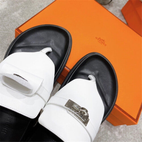 High Quality Luxury Hermes Kelly Buckle Slippers product detail
