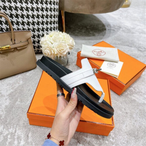 High Quality Luxury Hermes Kelly Buckle Slippers product detail