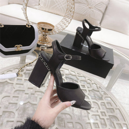 High Quality Luxury Chanel Classic Chunky Heels – Style 72614 alternate view