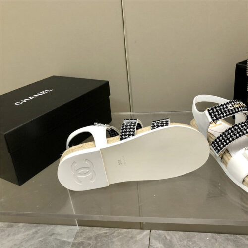 High Quality Luxury Chanel Twine Platform Beach Sandals – Style 69766 product detail