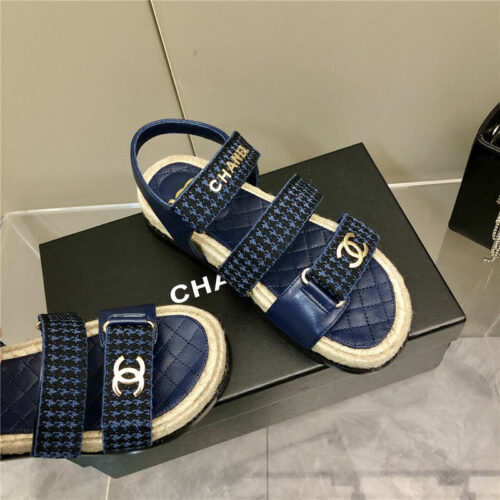 High Quality Luxury Chanel Twine Platform Beach Sandals product detail