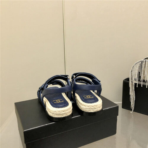 High Quality Luxury Chanel Twine Platform Beach Sandals product detail