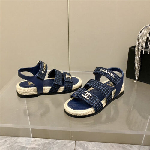 High Quality Luxury Chanel Twine Platform Beach Sandals product detail