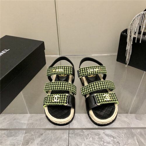 High Quality Luxury Chanel Twine Platform Beach Sandals – Style 97446 product detail