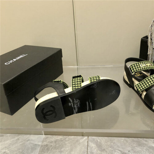 High Quality Luxury Chanel Twine Platform Beach Sandals – Style 97446 product detail