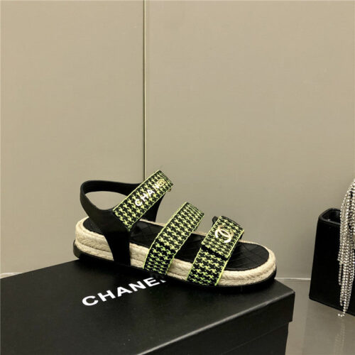 High Quality Luxury Chanel Twine Platform Beach Sandals – Style 97446 product detail