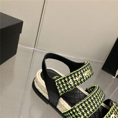 High Quality Luxury Chanel Twine Platform Beach Sandals – Style 97446 product detail