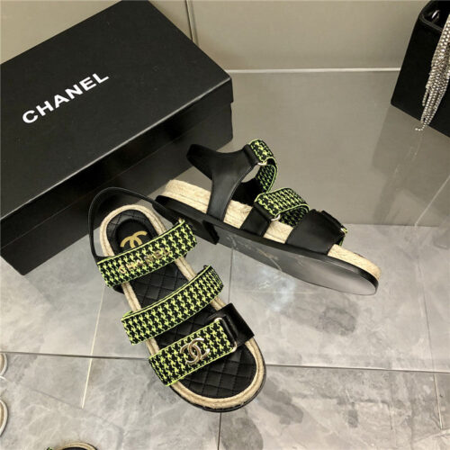 High Quality Luxury Chanel Twine Platform Beach Sandals – Style 97446 product detail