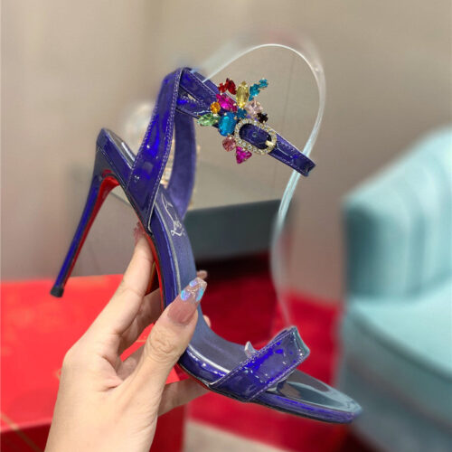 High Quality Luxury Christian Louboutin Rhinestone Heeled Sandals product detail