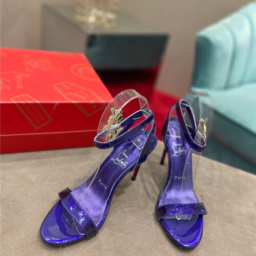 High Quality Luxury Christian Louboutin Rhinestone Heeled Sandals alternate view
