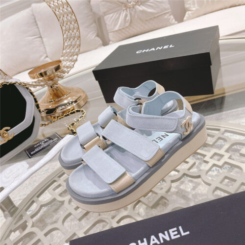 High Quality Luxury Chanel Platform Velcro Sandals – Style 77862 product detail