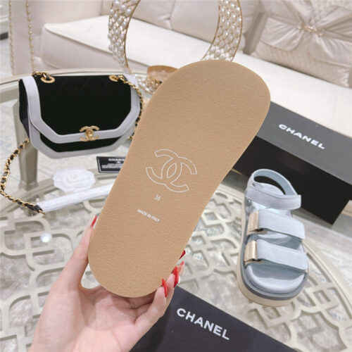 High Quality Luxury Chanel Platform Velcro Sandals – Style 77862 product detail