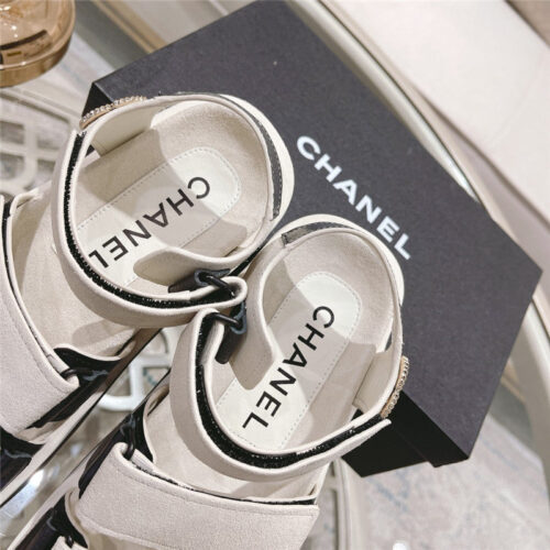High Quality Luxury Chanel Platform Velcro Sandals – Style 07238 product detail