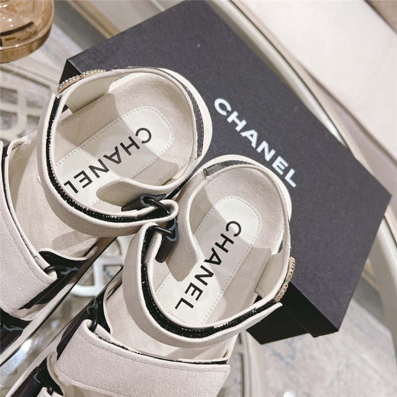 High Quality Luxury Chanel Platform Velcro Sandals – Style 07238 product detail