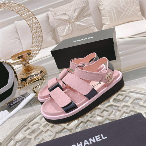 High Quality Luxury Chanel Platform Velcro Sandals – Style 76166 product detail