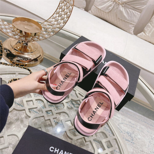 High Quality Luxury Chanel Platform Velcro Sandals – Style 76166 product detail