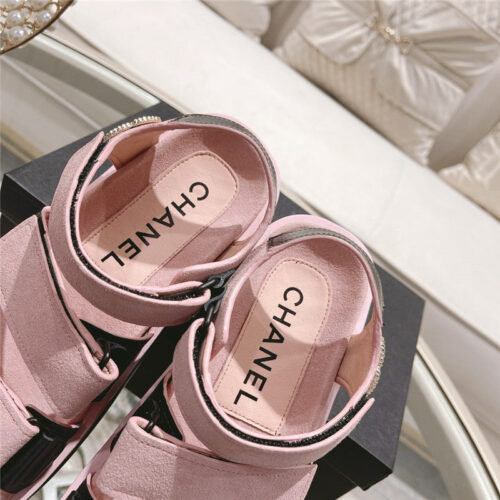 High Quality Luxury Chanel Platform Velcro Sandals – Style 76166 product detail