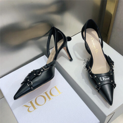 High Quality Luxury Dior Pointed Toe Mules High Heels – Style 91302 product detail