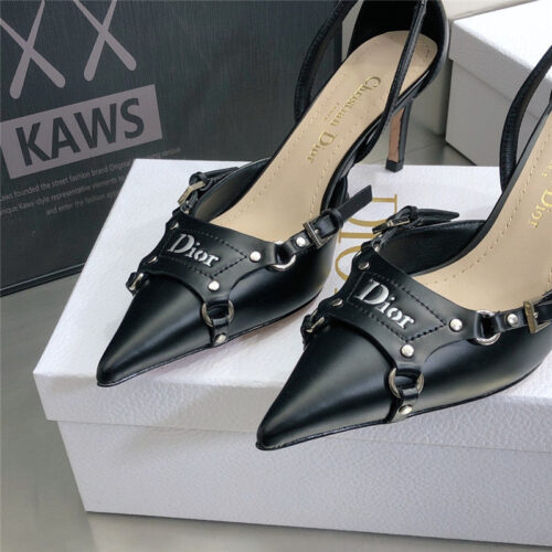 High Quality Luxury Dior Pointed Toe Mules High Heels – Style 91302 product detail