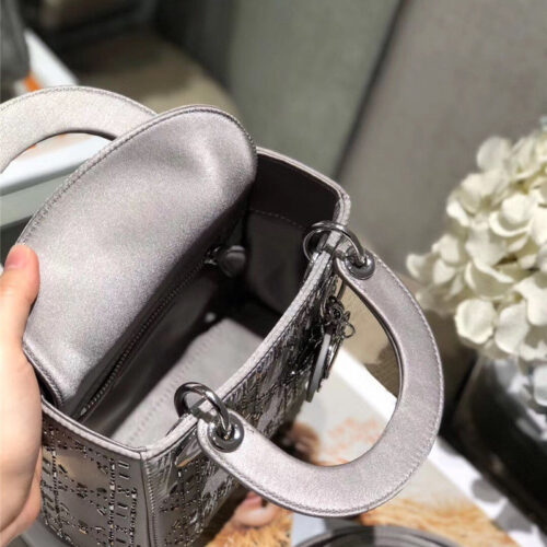 High Quality Luxury Mini Lady Dior Bag Black Strass Cannage Satin – Style 26740 product detail