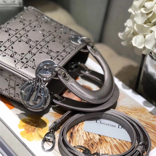 High Quality Luxury Mini Lady Dior Bag Black Strass Cannage Satin – Style 26740 product detail
