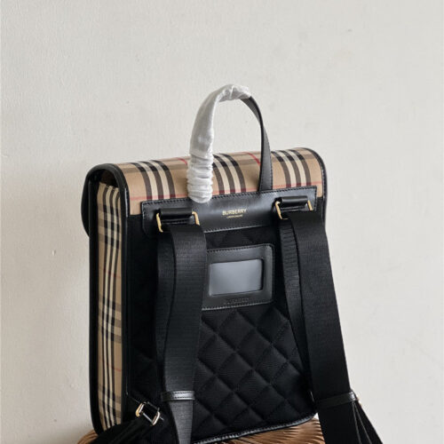 High Quality Luxury Burberry Check Backpack product detail