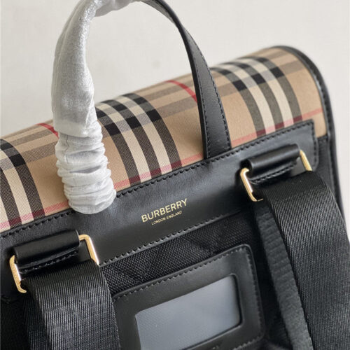 High Quality Luxury Burberry Check Backpack product detail