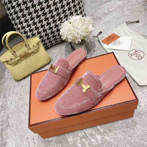 High Quality Luxury Hermes H Buckle Classic Slippers – Style 34275 alternate view