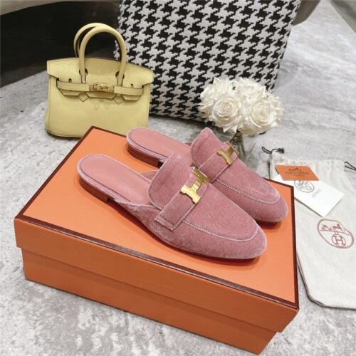 High Quality Luxury Hermes H Buckle Classic Slippers – Style 34275