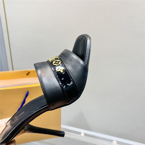 High Quality Luxury Louis Vuitton Monogram High Heel Slippers – Style 02499 product detail