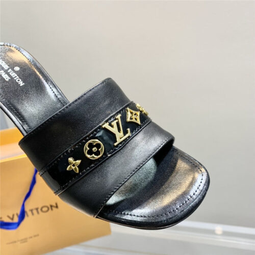 High Quality Luxury Louis Vuitton Monogram High Heel Slippers – Style 02499 product detail