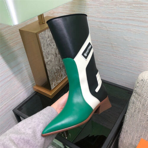 High Quality Luxury Louis Vuitton Pointed Toe Leather Boots product detail