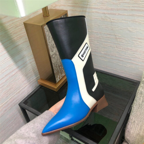 High Quality Luxury Louis Vuitton Pointed Toe Leather Boots – Style 22403 product detail