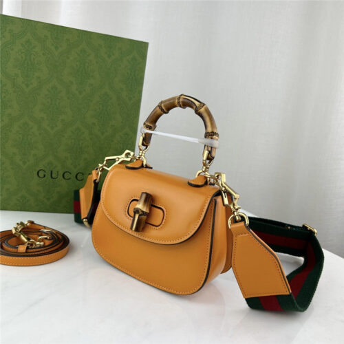 High Quality Luxury Gucci Mini Top Handle Bag With Bamboo – Style 03429 product detail