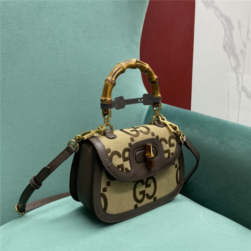 High Quality Luxury Gucci GG Bamboo Jumbo Small Top Handle Bag product detail
