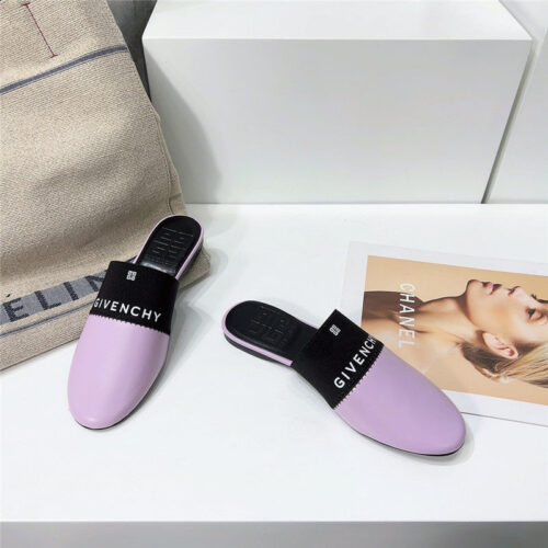 High Quality Luxury Givenchy Logo Flat Slippers alternate view
