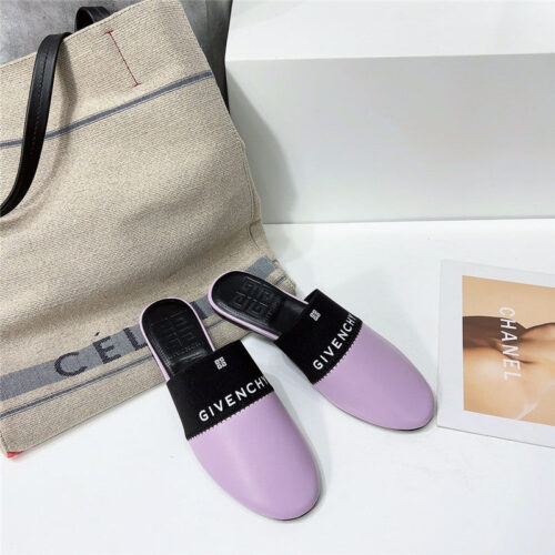 High Quality Luxury Givenchy Logo Flat Slippers