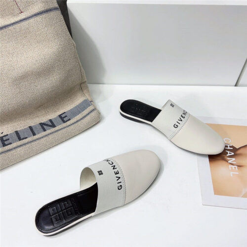 High Quality Luxury Givenchy Logo Flat Slippers – Style 98083 product detail