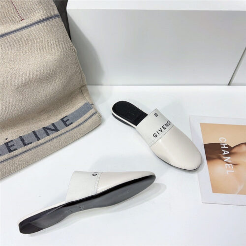 High Quality Luxury Givenchy Logo Flat Slippers – Style 98083 product detail