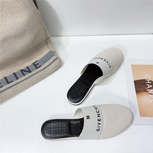 High Quality Luxury Givenchy Logo Flat Slippers – Style 98083 product detail