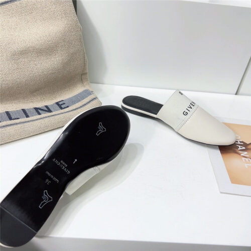 High Quality Luxury Givenchy Logo Flat Slippers – Style 98083 product detail