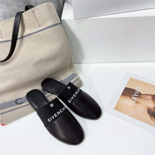 High Quality Luxury Givenchy Logo Flat Slippers – Style 61923