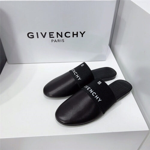 High Quality Luxury Givenchy Logo Flat Slippers – Style 61923 alternate view